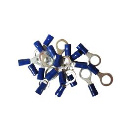 100 COSSES BLEUES À OEIL PRÉISOLÉES À MANCHON PVC - SECTION CÂBLE : 1,04-2,63 mm² (DIAMÈTRE FIXATIONS : 8 mm)